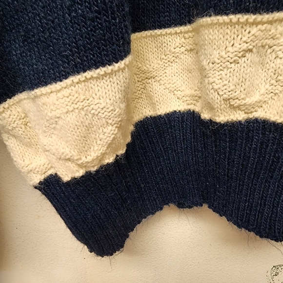 Vintage reed st james striped Knit oversized striped Sweater - Picture 4 of 7